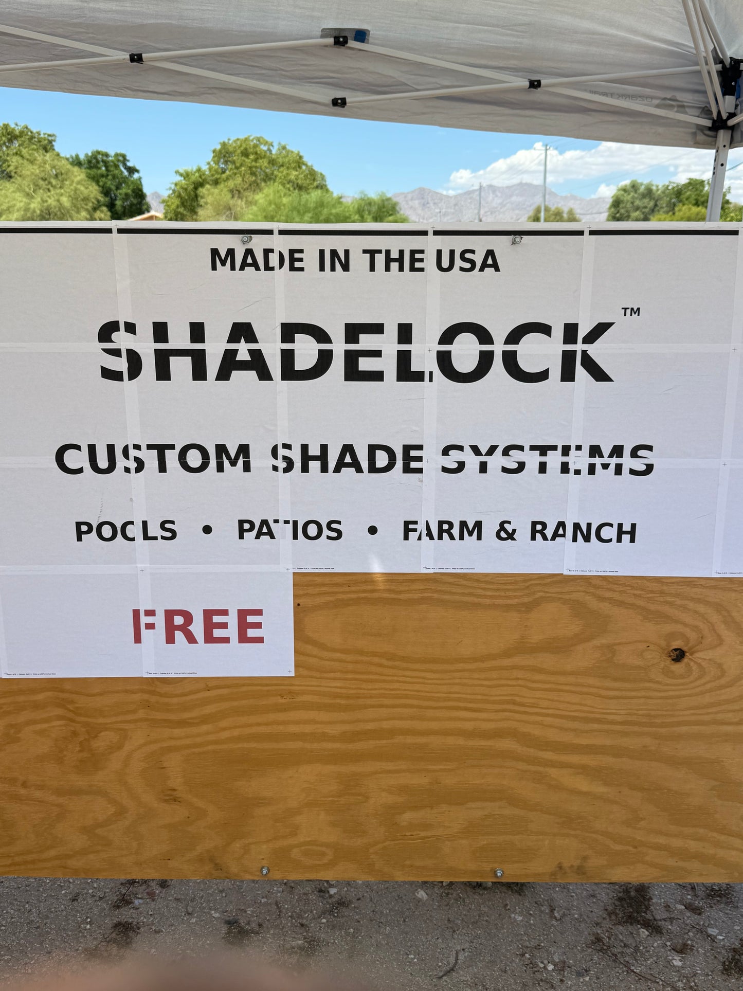 ShadeLock™ 4' × 8' Mobile Sign System