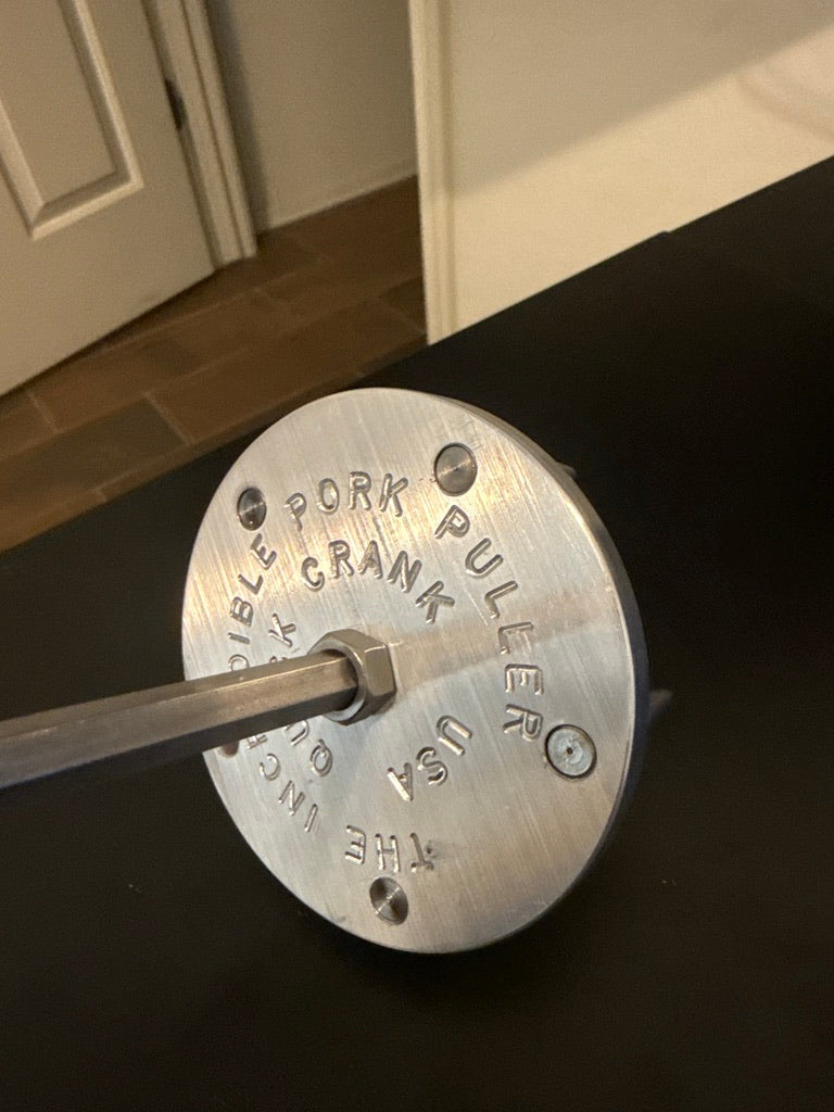 Quick Crank Pork Puller engraved face and hex shaft